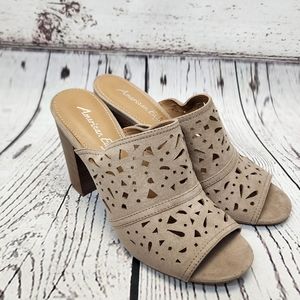 American Eagle Open Toe Heeled Mules Size 9‎